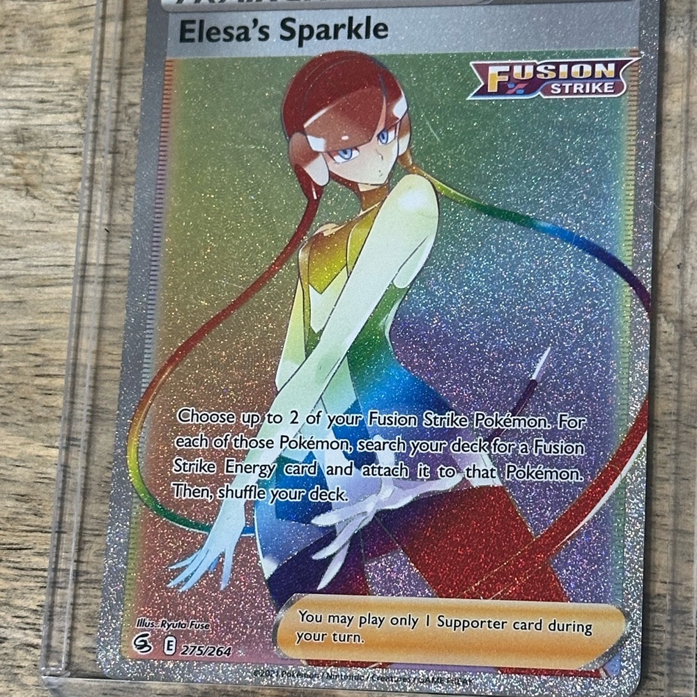 Rainbow Elesa’s Sparkle VMAX Pokémon Card Trainer holographic